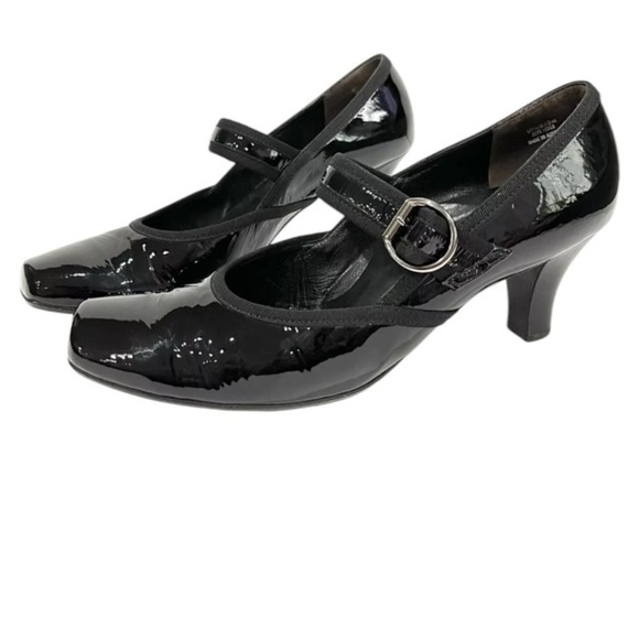 Paul Green Black Patent Leather Mary Jane Handcrafted Heels Women’s 7.5 - Picture 3 of 16